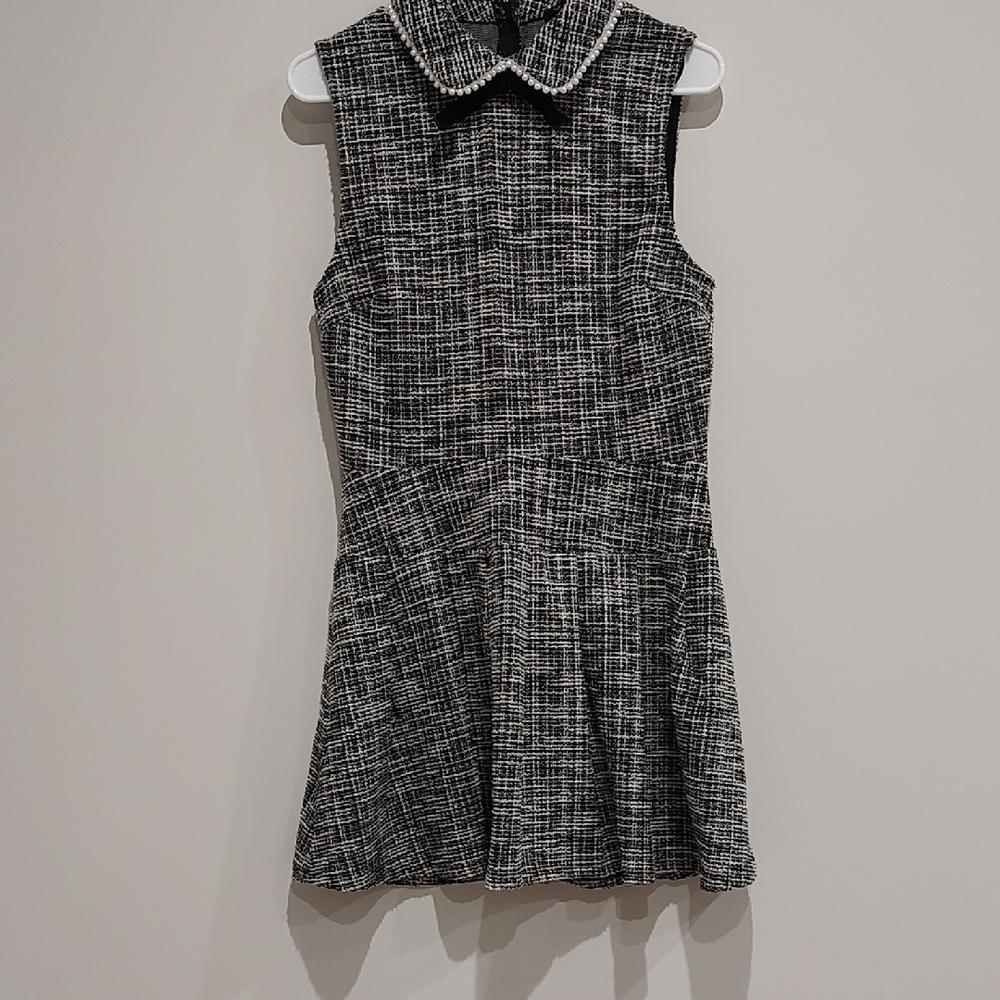 City Triangles Black &White Tweed Mini Dress, Party, Feminine, Preppy, Old Money
